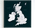 UK & Ireland Push Pin Map – Black & White