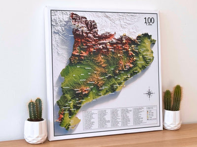 Mapa de Catalunya de tela tensada 12