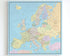 Push Pin Europe Map – Sky Blue & Multicolor