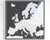 Push Pin Europe Map – Black & White