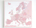 Push Pin Europe Map – Pink & White