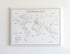 Push Pin World Map Canvas – Minimalist Black & White