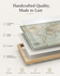 Push Pin World Map Canvas – Blue & Beige