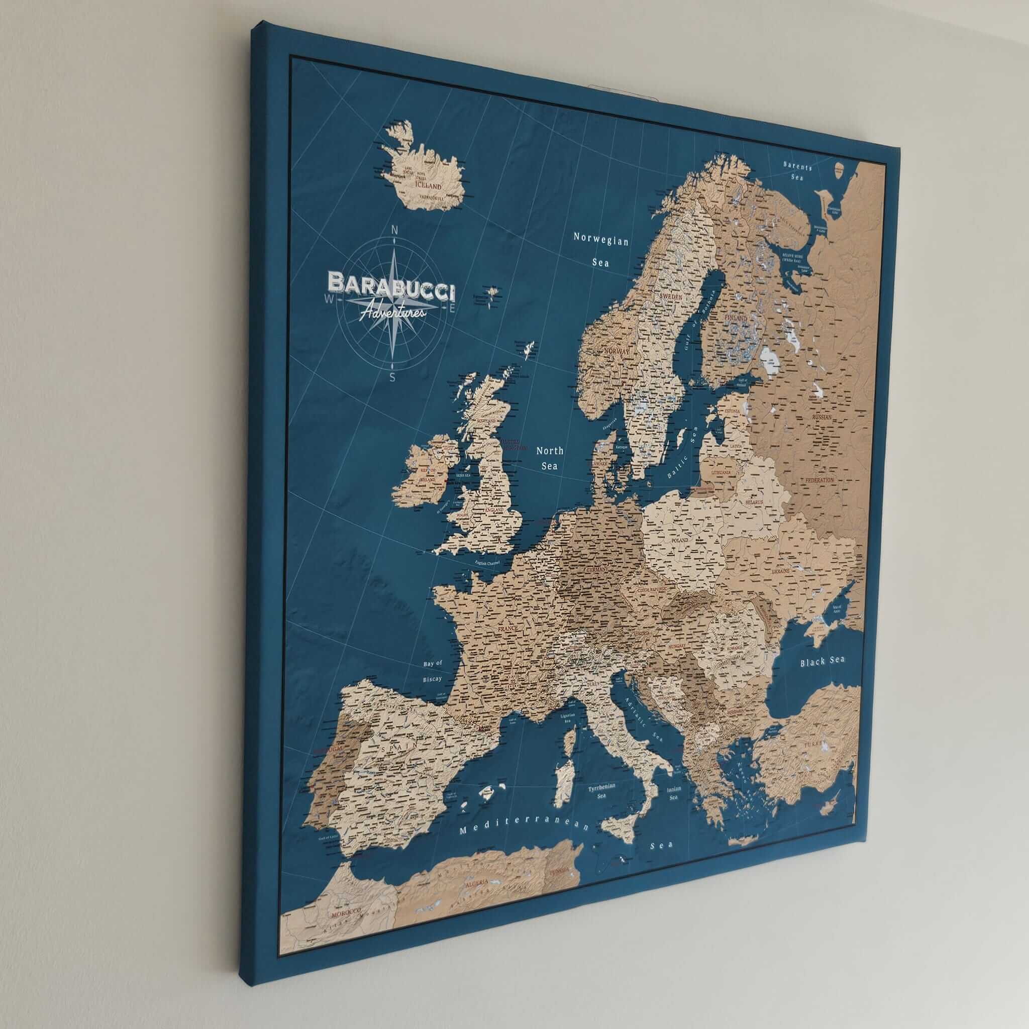 Blue Push Pins for Travel Maps