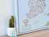 UK & Ireland Push Pin Map – Blue & Beige