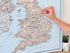 UK & Ireland Push Pin Map – Blue & Beige