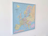 Push Pin Europe Map – Sky Blue & Multicolor