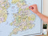 UK & Ireland Push Pin Map – Blue & Multicolor