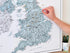 UK & Ireland Push Pin Map – Blue & White