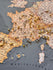 Push Pin Europe Map – Grey, Brown & Orange