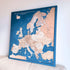 Push Pin Europe Map – Blue, Beige & White
