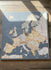 Push Pin Europe Map – Grey, Brown & Orange