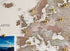 Push Pin World Map Canvas – Brown & Beige