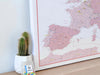 Push Pin Europe Map – Pink & White