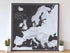 Push Pin Europe Map – Black & White