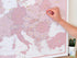 Push Pin Europe Map – Pink & White