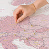 Push Pin Europe Map – Pink & White