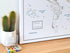 Push Pin World Map Canvas – Minimalist Black & White
