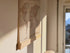 World Map Canvas with Wooden Hangers – Brown & Beige