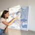 Push Pin Europe Map – Blue, Beige & White