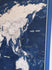 Push Pin World Map Canvas – Blue Navy & Grey