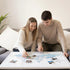 Push Pin World Map Canvas – Minimalist White, Blue & Beige