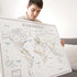 Push Pin World Map Canvas – Minimalist Black & White