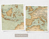 Push Pin World Map Canvas – Green & Beige
