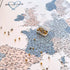 Push Pin Europe Map – Blue, Beige & White